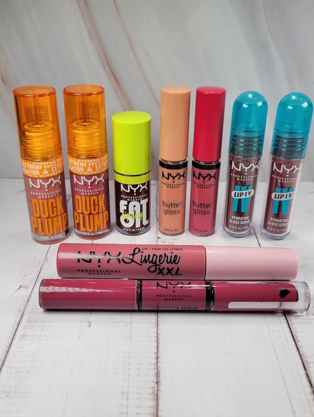 Nyx 9 Piece Lip Gloss Lipstick Bundle NEW!